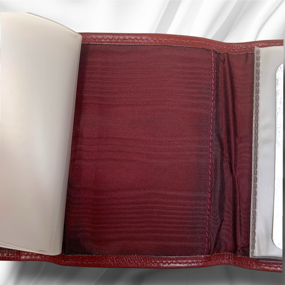 Vintage Givenchy Boutique Oxblood Leather Wallet NWT Rare Structured Mini Case - Picture 7 of 12